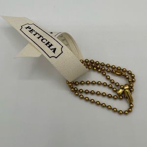 Set (3) Three Ball Chain Replacements For COACH Hangtags Solid Brass 4”